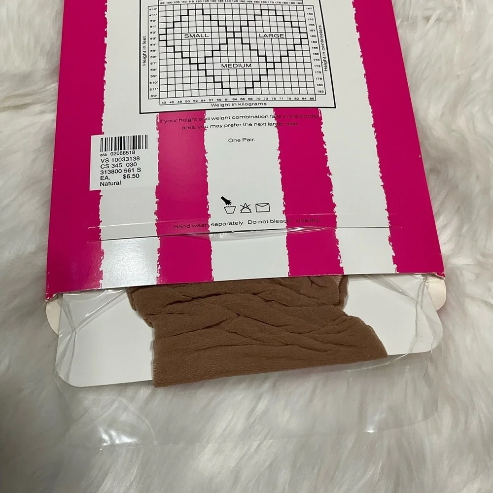 Rare Vintage Victoria's Secret Lasting Luxuries Natural Pantyhose
